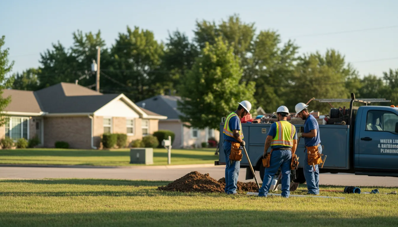 Residential water line and bathroom plumbing service in Erwinna, PA